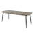 Cole And Grey Teak Wood Modern Live Edge Dining Table With Black Metal Legs