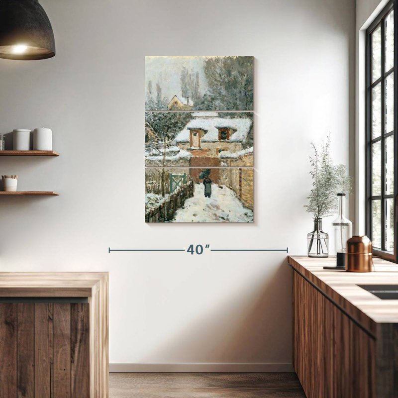 Alvord neige à Louveciennes, H 38 po x l 24 po
