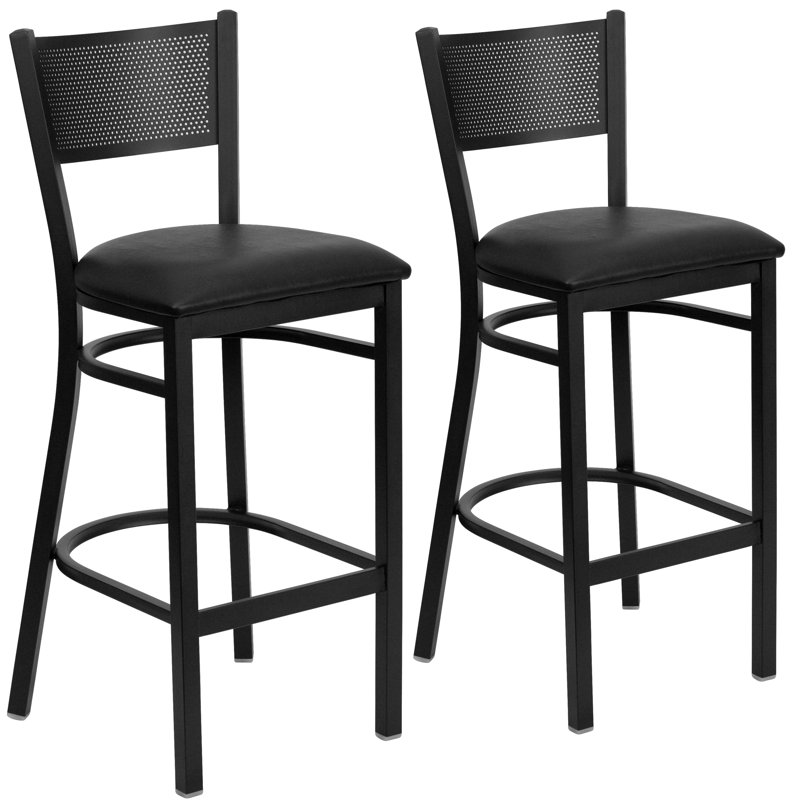 Tabouret de bar Stramoine, Noir