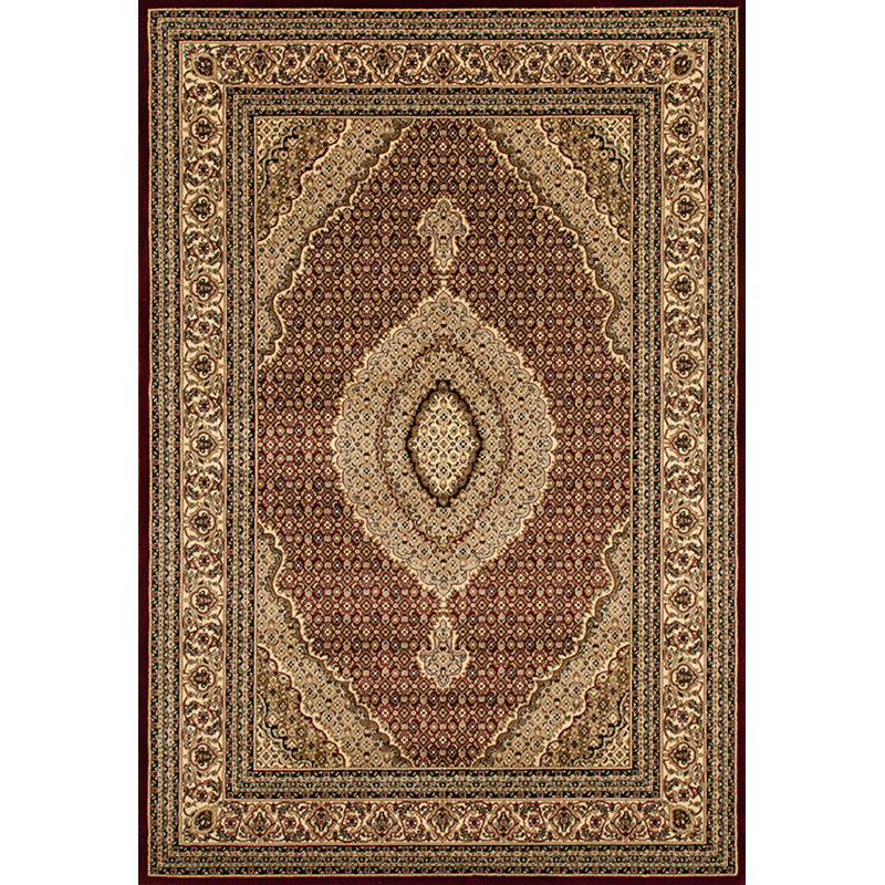 Palfrey Collection Red Traditional Area Rug, Rectangle 5'2" x 7'5"