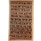 Striped Area Rug in Cream