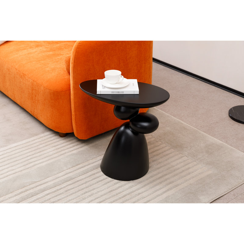 Console Lucky Stone, base en fibre de verre. Style minimaliste et élégant pour salon, terrasse ou bar. Mobilier de jardin moderne et confortable, imperméable.