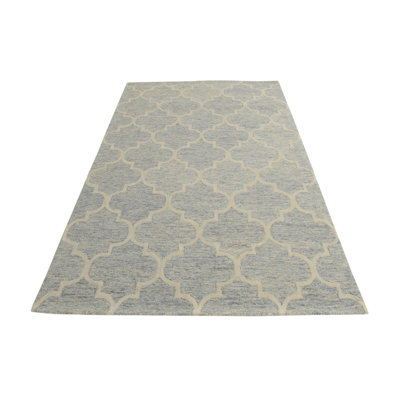 Tapis bleu clair Otto