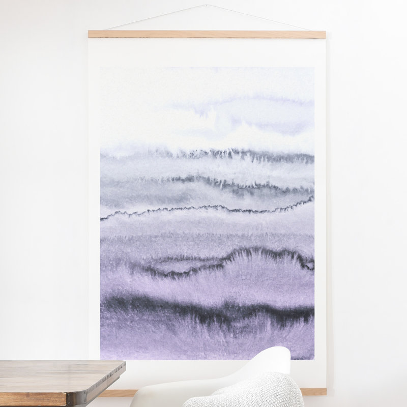 «L'intérieur des marées» par Monika Strigel, reproduction d'art graphique encadrée sur bois, H 24 po x l 18 po x P 0,5 po