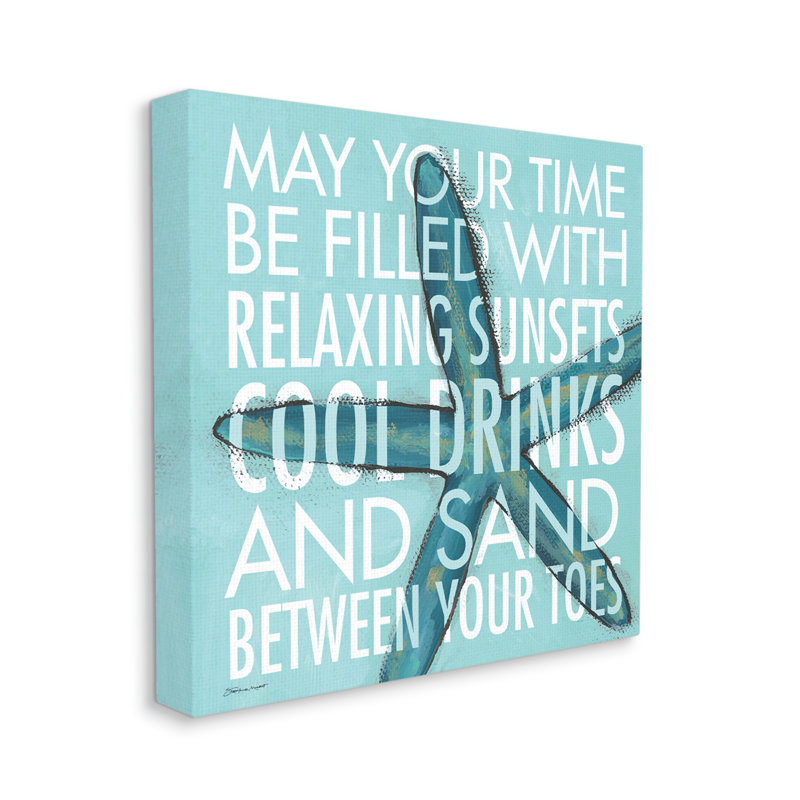 «Sunsets Cool Drinks Sand Beach Expression», Toile tendue, H 17 po x l 17 po x P 1,5 po