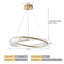 Gentri 23.6 in Dimmable LED Ring Chandelier with Crystal Accents