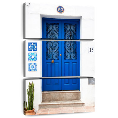 Porte d'entrée bleu foncé Lilie
