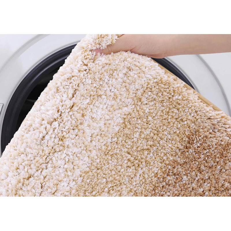 Microfiber Bath Mat, Non-Slipabsorbent Bathroom Mat, Single - 90cm L x 3cm W, Beige