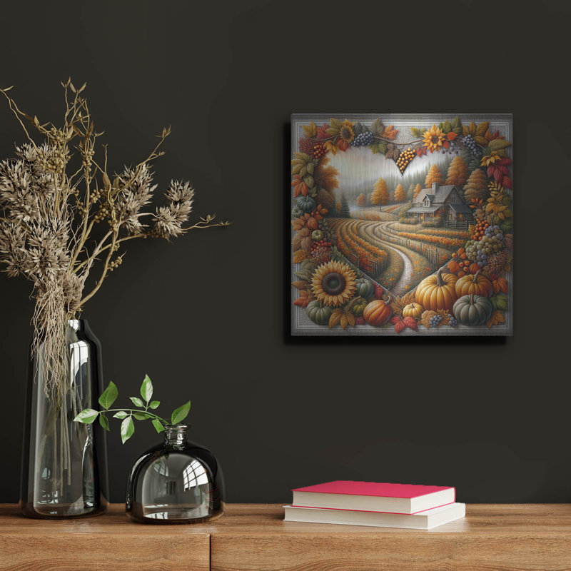  «Fall In Love 3» par Rey Klimt, art mural en métal, 12 po x 12 po, null