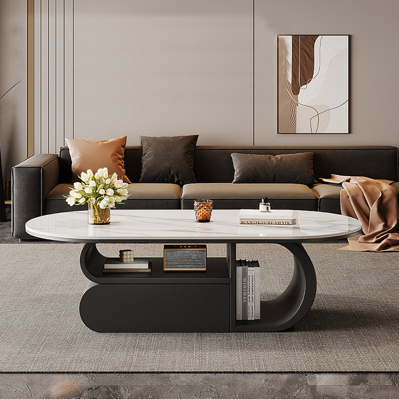 Table basse Modern, H 15,75 po x L 51,18 po x l 27,56 po