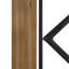 Plaque murale en bois et métal Red Barrel Studio Brenham 13 x 46,5 brun rustique/noir