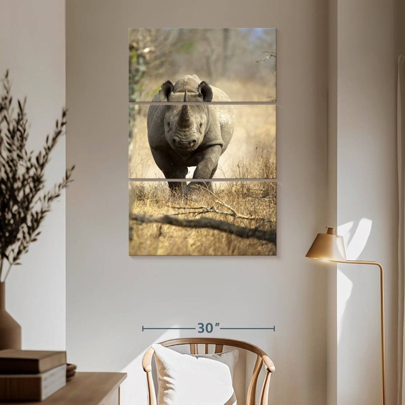 Brampt Black Rhino, 65" H x 42" W