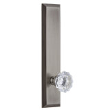 Grandeur Fifth Avenue Tall Plate Privacy with Fontainebleau Crystal Door Knob