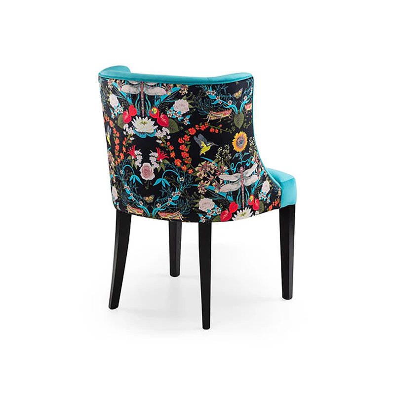 50.5cm H Velvet Upholstered Side Chair in Green