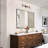 Satilla 4-Light Dimmable Modern Black/Brass Vanity Light-1181138267
