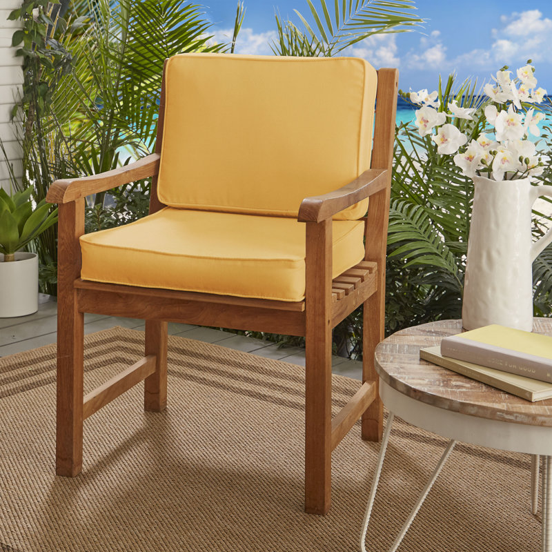 Outdoor Sunbrella Seat/Back Cushion, Canvas Charcoal Sunbrella® Canvas, 22" W x 22" D