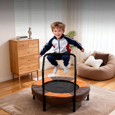 36 Inch Foldable Mini Trampoline, Indoor And Outdoor Rebounder  For Kids,Toddler Trampoline  Easy To Assemble, With Foam Handle And Safe Thickened Cov