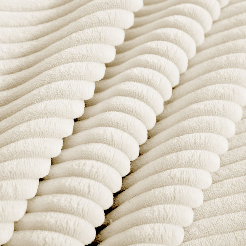 Coussins de siège en velours côtelé crème de grande qualité 28 surdimensionnés