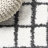 Arenal Geometric Grid Shag White/Gray Rug-1370508909