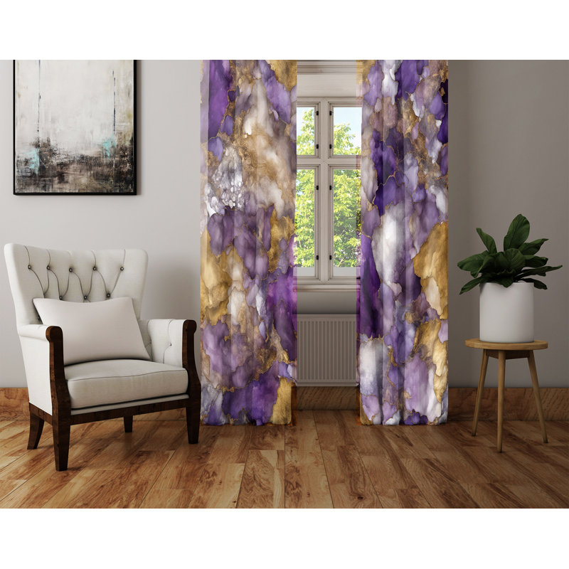 Paire de rideaux semi-transparents en polyester Areon, L 20 po x L 82 po