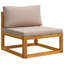 vidaXL Garden Lounge Set Corner Sofa Armchair Coffee Table Solid Acacia Wood