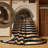 Machine Washable Horizontal Stripes Brown Area Rug-172764843