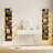 6 Tier Wall Shelf Unit With LED Light, Display Floating Storage Home Decor Organizer Shelves For Bedroom Living Room, Black