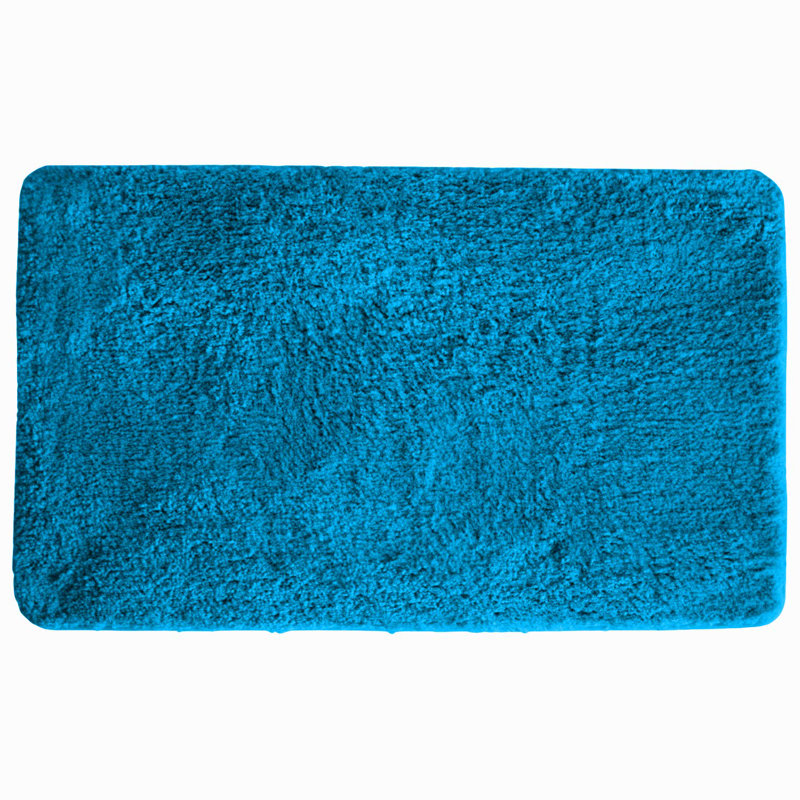 Eiliyah Microfiber Non-Slip Bath Mat, 21" W x 34" L, Turquoise