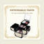  Makeup Train Case with Mirror Cosmetic Box Organizer Art Deco Pastel-570252559