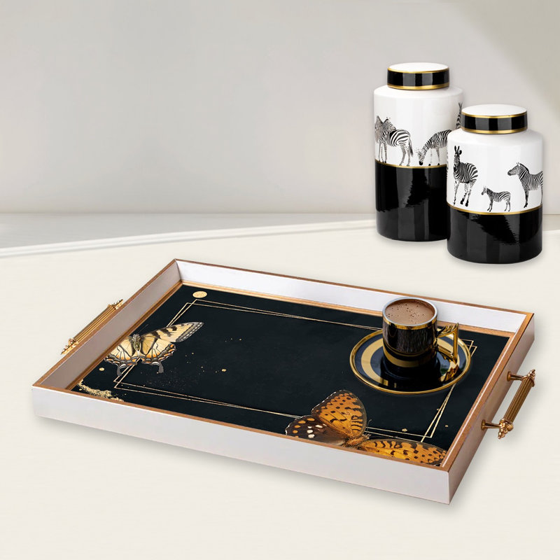 Elegant Glass Tray, 19.7 x 11.4 x 1.4 inches | 100% Durable Glass Construction | Easy to Clean with Damp Cloth | Ideal for Serving, Decorative Display, and Organizing | Stylish Addition to Home Décor