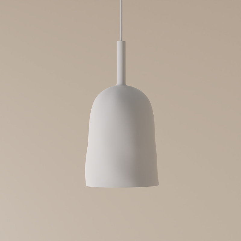 Vessel Pendant Light, 24" H x 14.5" W x 9" D, Snow, White