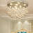 9 - Light K9 Crystal Flush Mount Tiered Chandelier