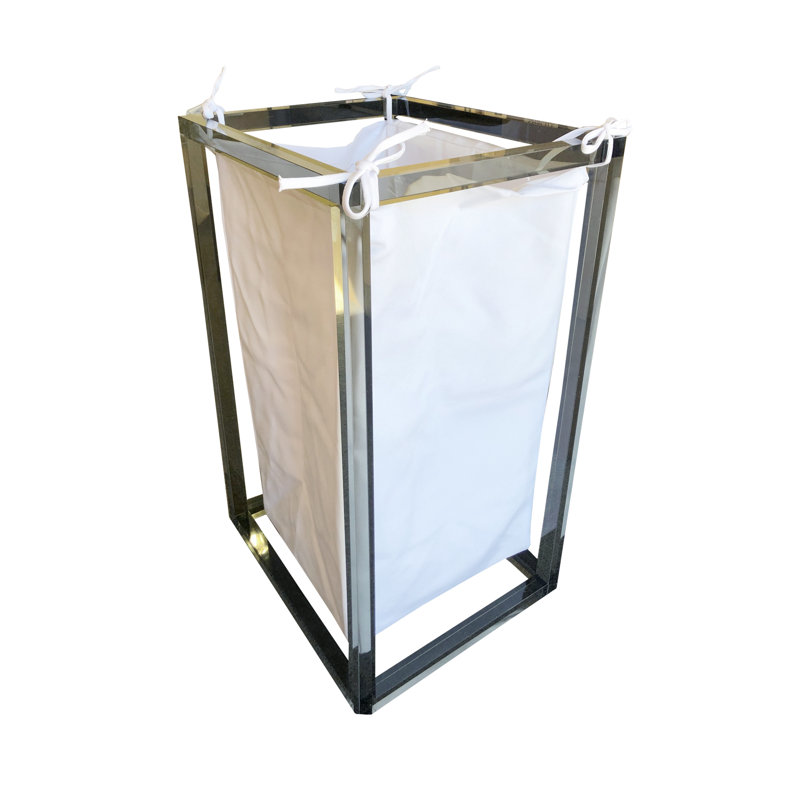Laundry Hamper, Blue/White
