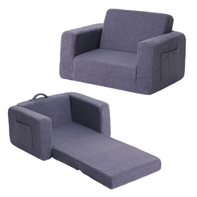 Kids Sofa, 2 In 1 Kids Fold Out Chair Convertible Sofa To Lounger