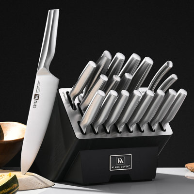 Klaus Meyer Contour 19 Piece Carbon Steel Knife Block Set