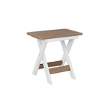 Berlin Gardens Regular Top With White Base Folding End Table