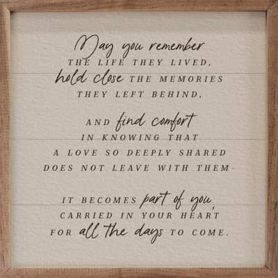 May You Remember
