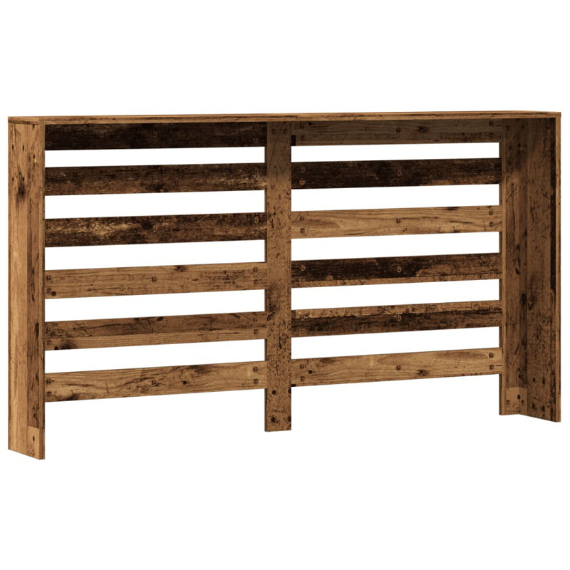Large Radiator Cover, Old Wood, 149 x 20 x 82 cm, Horizontal Slats