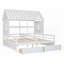 Lit plateforme simple avec deux tiroirs, sans sommier, robuste et durable-247141790