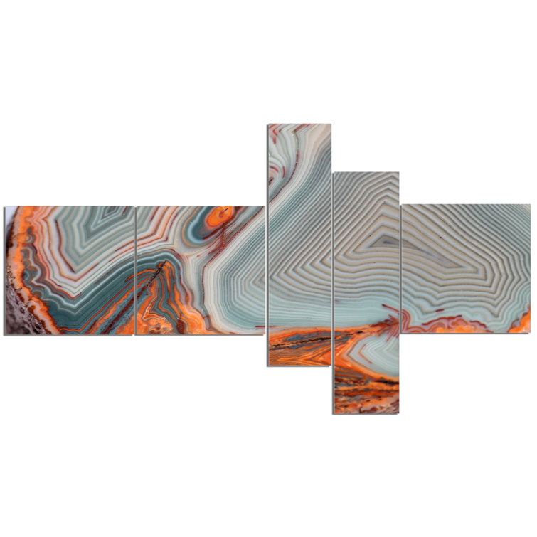 Bless international Beautiful Lake Superior Agate On Canvas Photograph