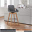 Tabouret de bar luxueux en similicuir et pivotant-110606703-110606701