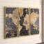 Carte du monde, ensemble de 3 impressions