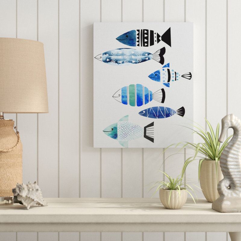 «Collage Tropical Fish», impression, Toile tendue, H 20 po x l 16 po x P 1,5 po