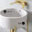 Monaco 16.5" Round Console Sink, White Basin-100946675