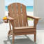 Chaise pliante Mallette Adirondack en PEHD à texture de bois avec porte-gobelet-103547250