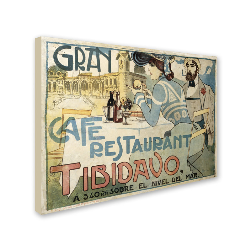 « grand café », art mural sur toile tendue, H 35 po x l 47 po