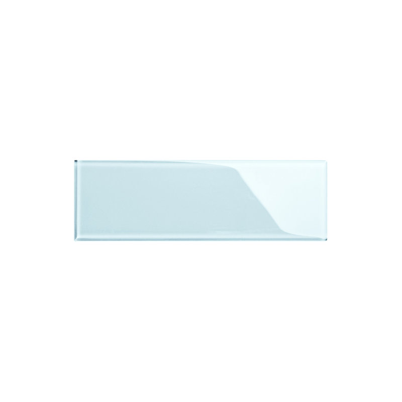 Glass Subway 4" x 12" Wall Tile, Morning Sky Blue