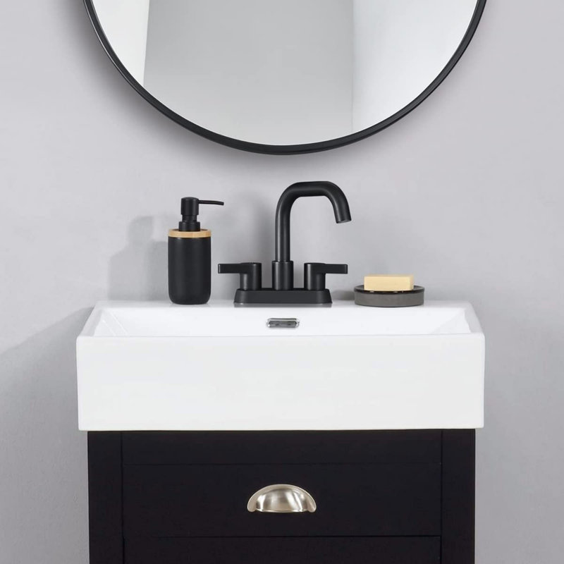 Bathroom faucet with 360 degree turn spout, Matt Black