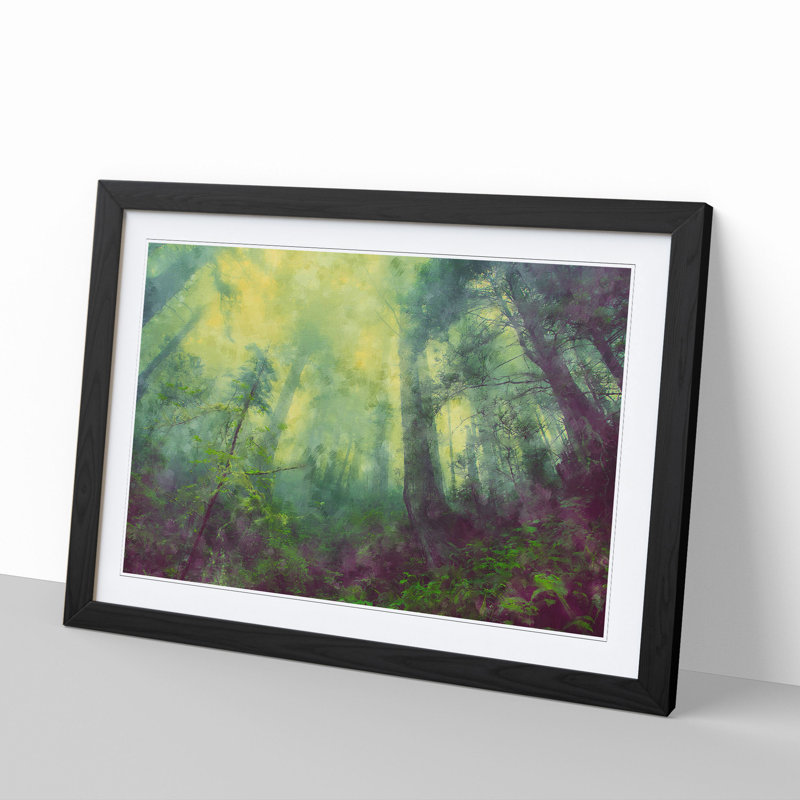 Green Forest Vol.8 - Framed Print, 36cm H x 48cm W x 2cm D, Black Framed