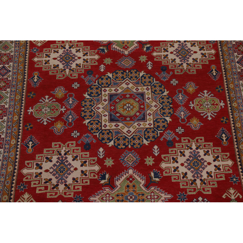Geometric Kazak Vegetable Dye Area Rug